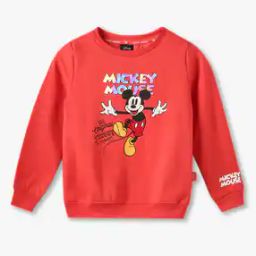 Boys Mickey Mouse Print Round-Neck Sweatshirt-22