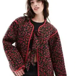 Women Floral Print Regular Fit Jacket-13