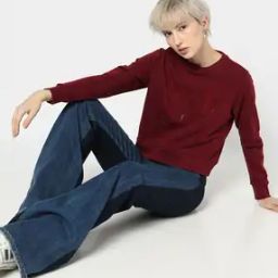 Rhinestone Embellishment Logo Pullover Sweatshirt-image-29