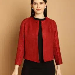 Women Regular Fit Front-Open Jacket-image-8