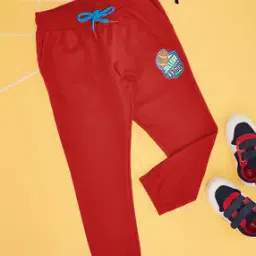 pantaloons junior Boys Typographic Print Mid-Rise Cotton Joggers-picture-10