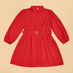 pantaloons junior Girls Shirt Dress with Tie-Up-picture-24