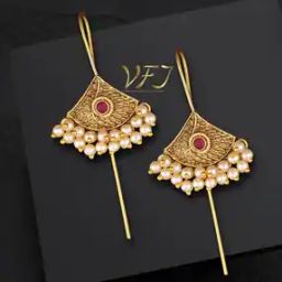 Women Gold-Plated Pearls Earrings-image-23