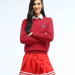 Women Regular Fit Sweatshirt with Brand Applique-image-2