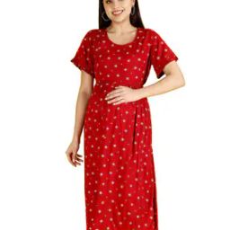 Leaf Print Fit & Flare Dress-image-48