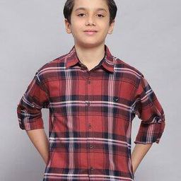 Boys Checked Regular Fit Shirt-picture-14