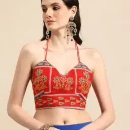 molcha by babita singh Printed Halter-Neck Blouse with Tie-Up-picture-48