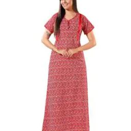 Women Floral Print Nighti-picture-39