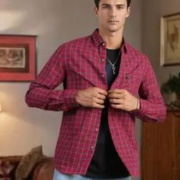 Men Checked Slim Fit Shirt with Patch Pocket-image-25