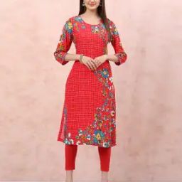 Women Floral Print Straight Kurta-image-33