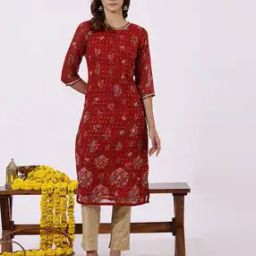 Women Floral Print Straight Kurta-picture-46