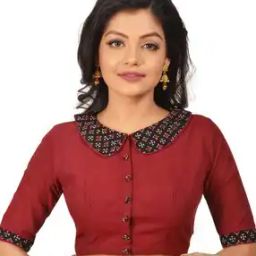 Collar-Neck Front Open Blouse-39