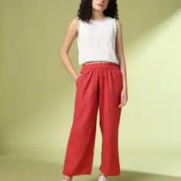 Women Straight Fit Pants with Insert Pockets-picture-28