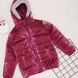 Girls Button-Front Hooded Jacket-14