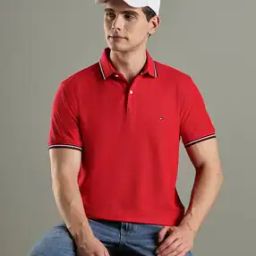 Men Regular Fit Polo T-Shirt with Contrast Tipping-image-6