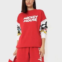 bewakoof Mickey Mouse Print Oversized Sweatshirt-picture-48