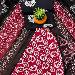 Women Block Print 3-Piece Unstitched Dress Material-image-122