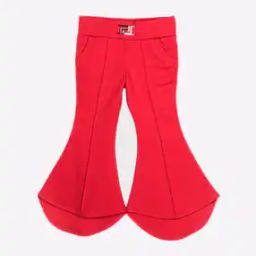Flared Pants with High-Low Hems-image-24