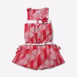 Geometric Print Playsuit with Belt-image-46