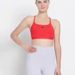 Women Aerct Training Sports Bra with Logo Print-image-5