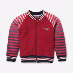 Zip-Front Sweatshirt with Contrast Striped Raglan Sleeves-image-21