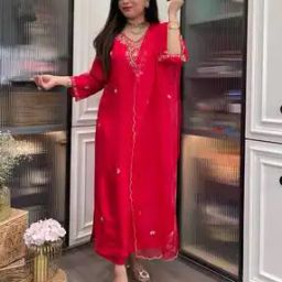Women Embroidered Straight Kurta Set-image-60