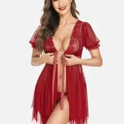 styfun Women Lace Babydoll with G-String-picture-19