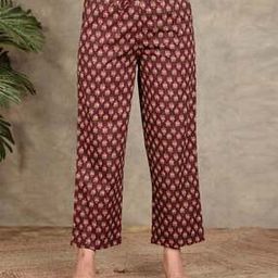 Women Floral Print Pants with Insert Pocket-image-99