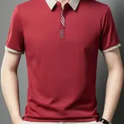 Men Self-Design Regular Fit Polo T-Shirt-picture-18