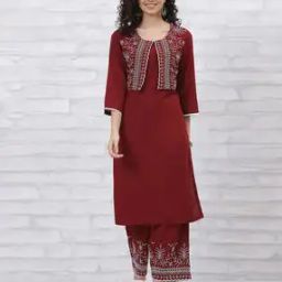 rangriti Women Embroidered Straight Kurta with Pants-picture-39