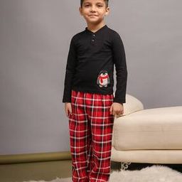 Boys Checks Nightsuit Set-picture-20
