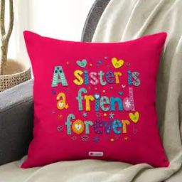 Typographic Print Satin Cushion Cover 12" x 12"-13
