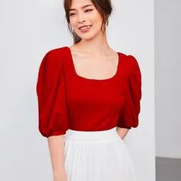 maheshvi Women Fitted Top with Puff Sleeves-picture-14