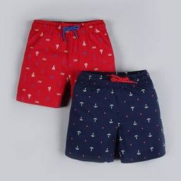 Pack of 2 Printed Shorts with Drawstring Waist-29