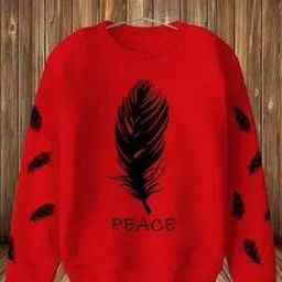 Boys Feather Print Round-Neck Sweatshirt-16