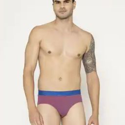 Men Striped Briefs with Contrast Waistband-image-1