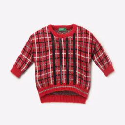 Checked Crew-Neck Pullover with Sequins-picture-17