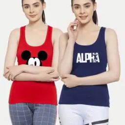 Pack of 2 Cartoon Print Tank Top-image-110