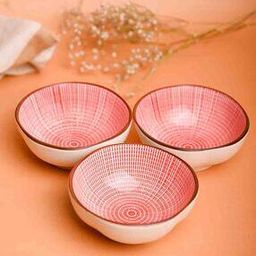Set of 3 Striped Ceramic Bowls-image-47