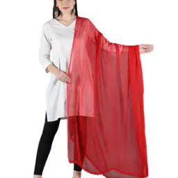 Women Chiffon Dupatta with Lace Border-image-17
