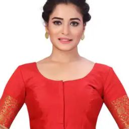 Brocade Front-Open Blouse-15