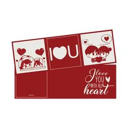 Typographic Print I Love You Valentine Card-46