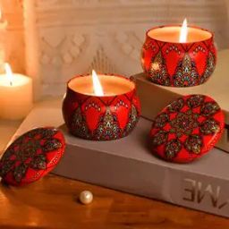 Set of 2 Printed Candle Jars with Lid-picture-19