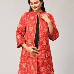 Women Floral Printed & Quilted Jacket-image-46