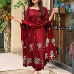 svaraa Women Floral Anarkali Kurta Set-picture-19
