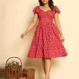 kasya Women Floral Print Tiered Dress-picture-1