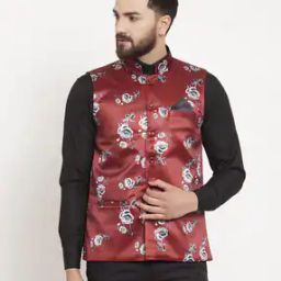 Floral Print Nehru Jacket-image-33