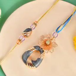 Men Set of 2 Stone-Studded Tie-Up Rakhis-image-56