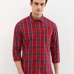 Men Checked Regular Fit Cotton Shirt with Patch Pocket-image-55