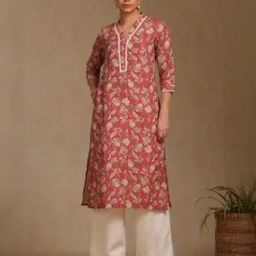 Women Floral Print Straight Kurta-image-33